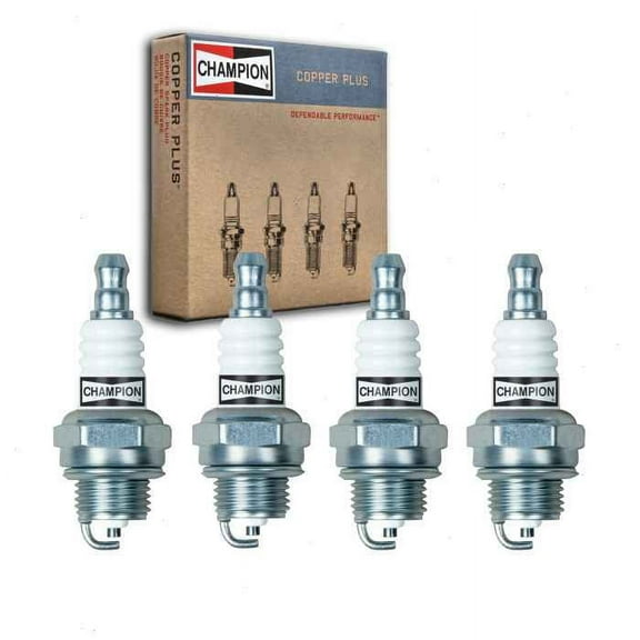 4 pc Champion 863 Copper Plus Spark Plugs for 77-319-1 801254 BPMR4A BPMR4A10 L6RTC RCJ8Y W14MPRU10 W20MPRU10 Ignition Wire Secondary