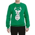 thumbnail image 2 of Deer Rose Animal Lover Unisex Crewneck Graphic Sweatshirt, Kelly, 5XL, 2 of 3