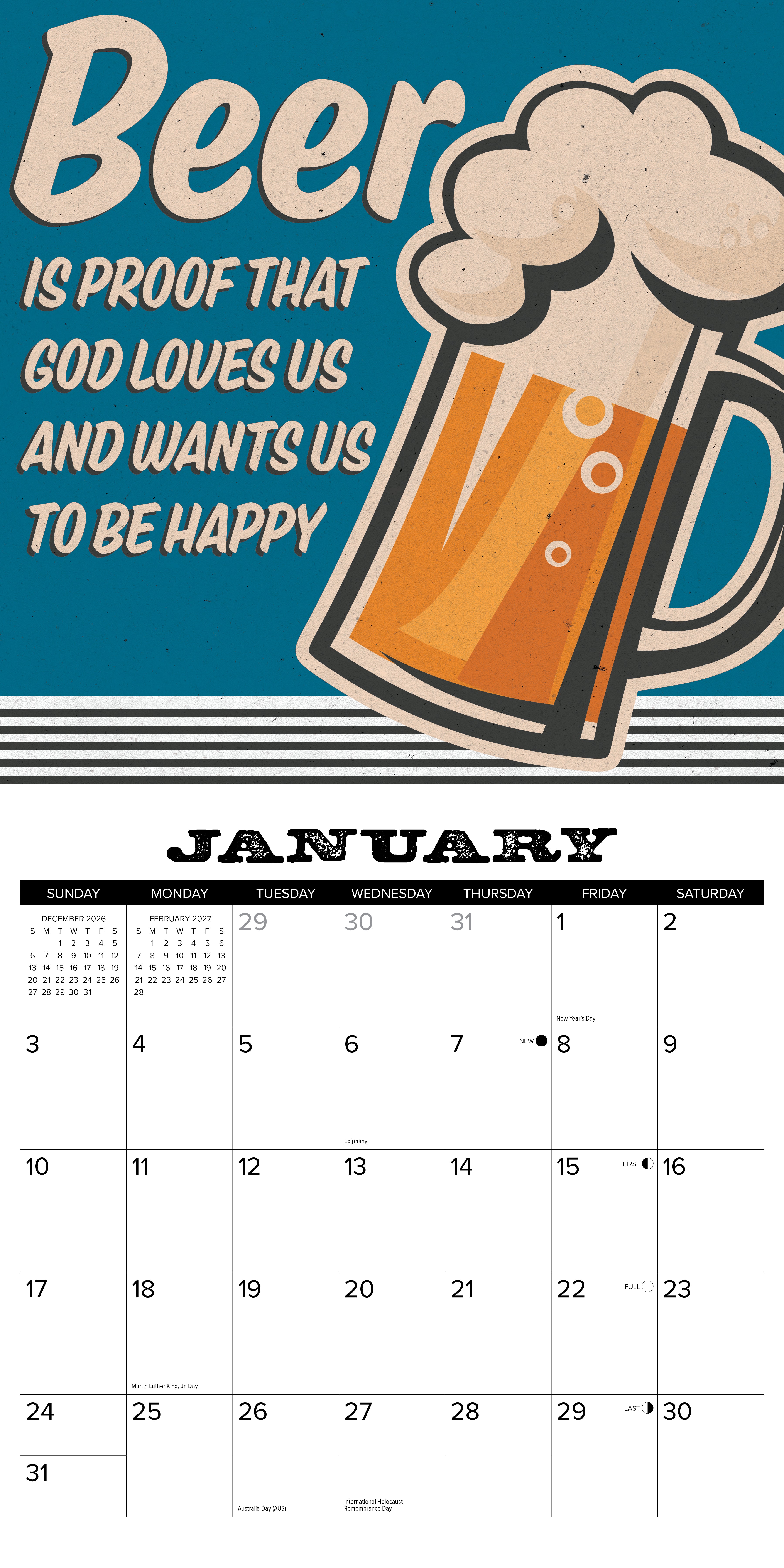 Willow Creek Press, Beer—Through the Years 2027 Wall Calendar