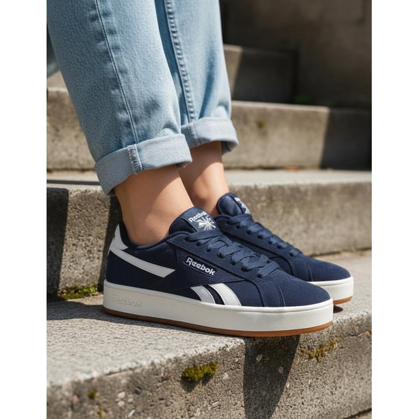 Tenis Reebok Mujer Dama Retro Mega Azul Oscuro Casual azul marino 4 MX