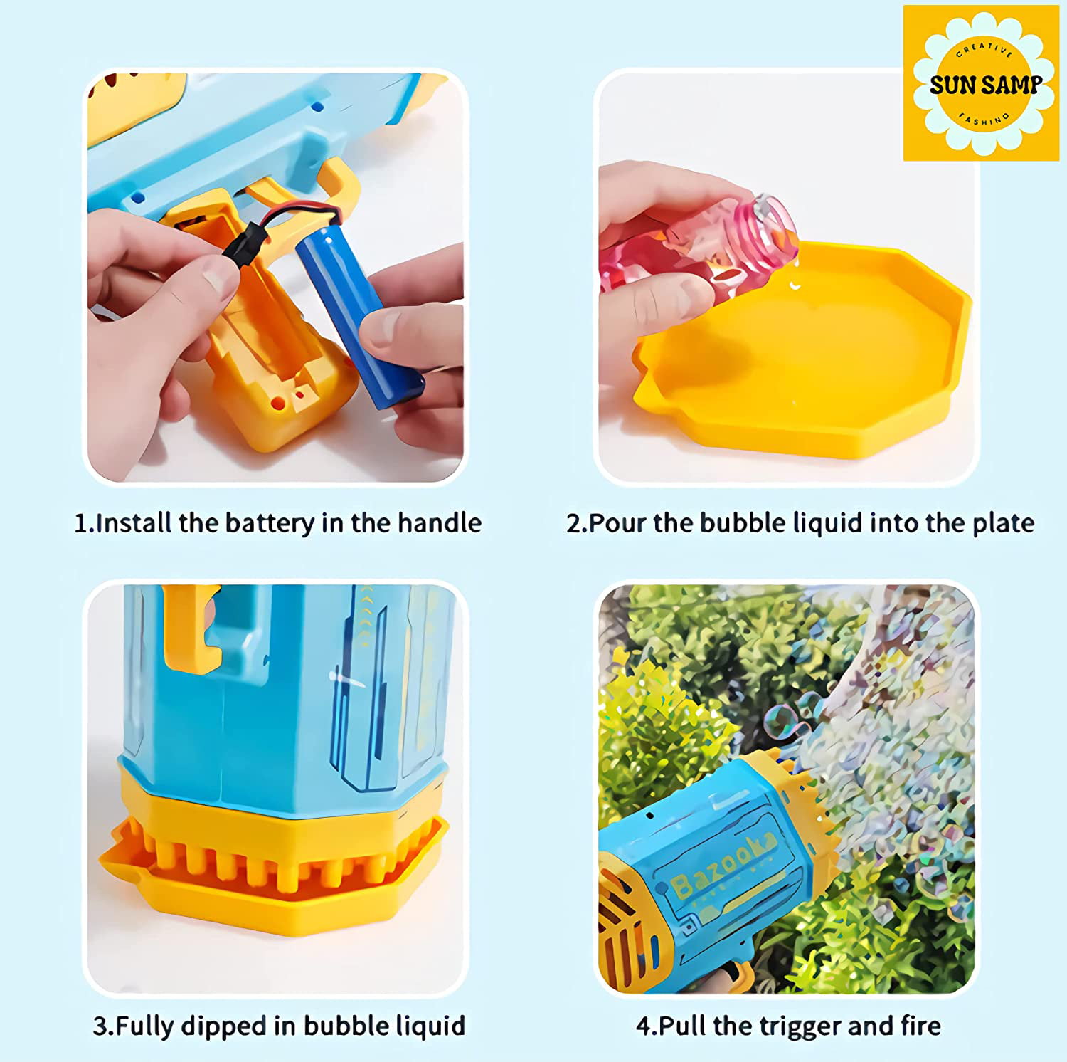  Bazooka Bubble Gun for Kids - Automatic Continuous