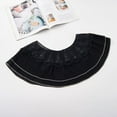 thumbnail image 2 of Lace Crochet Jacket with Hollow-Out Ruffles, Off-Shoulder False Collar for Women, 2 of 6