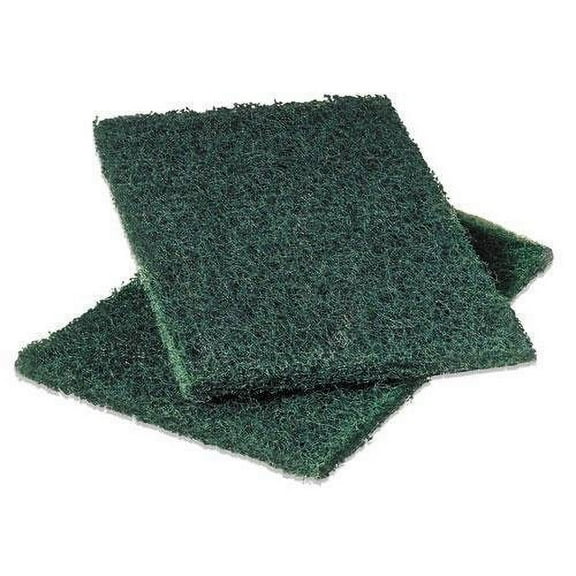 3M 86 Commercial Heavy-Duty Scouring Pad, Green, 6 x 9, 12/Pack