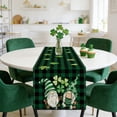 thumbnail image 4 of St Patricks Day Table Runner And Tablecloth Set, Green Printed Polyester Fabric with Bohemian Openwork Design, 70.8 x 13 Inches for Dining Table Decor, Kitchen Sideboard,, 4 of 6