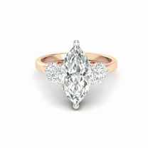2Ct Marquise Cut Moissanite Women Engagement Ring 14K Rose Gold Plated