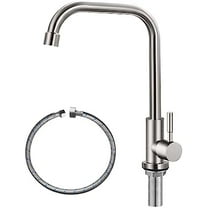Cold Only Water Faucet Single Hole Kitchen Sink Faucet SUS304 Stainless Steel Brushed Nickel