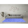 thumbnail image 3 of Ahgly Company Machine Washable Indoor Rectangle Oriental Blue Industrial Area Rugs, 6' x 9', 3 of 4