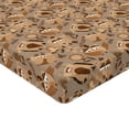 thumbnail image 4 of Ambesonne Owls Fitted Sheet, Cartoon Nocturnal Bird Night, Twin Size, Pastel Brown Warm Taupe, 4 of 5