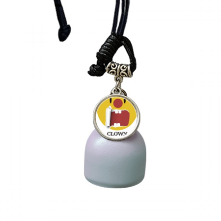 Funny Yellow Clown Emotion Laugh Wind Chimes Bell Car Pendant