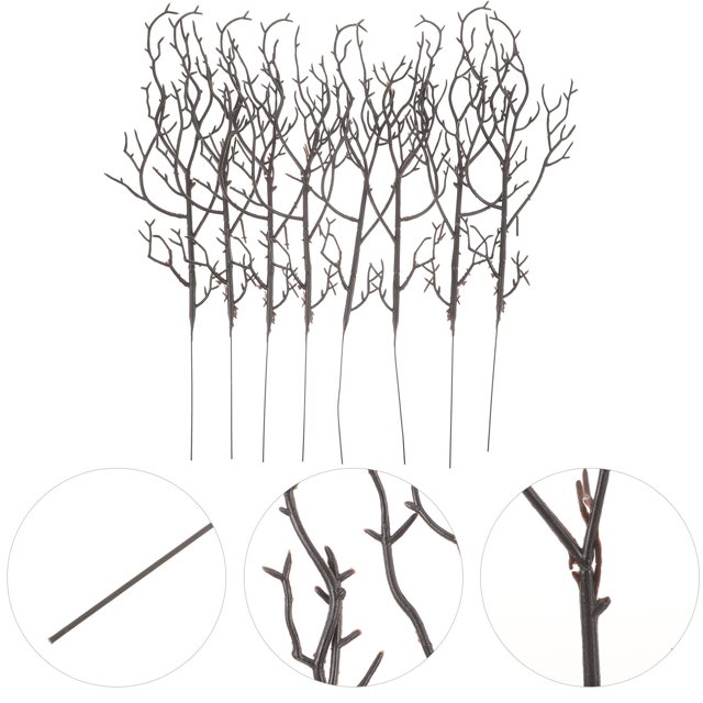 unbranded 10Ud Ramas Artificiales Negras Para De Interiores Y Eventos