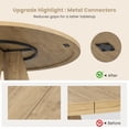 thumbnail image 2 of 47" Round Dining Table for 4-6 People, Modern Wood Kitchen Table with Sturdy Metal Base, Large Round Dinner Table for Dining Room, Easy Assembly, Natural, 2 of 7