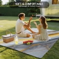 thumbnail image 6 of 5' x 8' Outdoor Rug, Grey Marble Outdoor Washable Rug Large Floor Carpet, Modern Abstract Gold Ombre Aesthetic Art Non Shedding Area Rug for Outside Patio RV Porch Deck Balcony Camping Living Room, 6 of 9