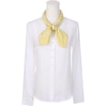 thumbnail image 2 of Women's Floral Fresh 26.7'' Square Scarf Cotton Satin Floral Pattern Neckerchief for Gift Travel Office One Size Yellow, 2 of 6