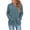 Light Blue, variant on Women's Ribbed Knit Hoodies Half Button V Neck Drawstring Hooded Sweatshirt Long Sleeve Loose Casual Pullover Tops for Fall Winter Wine
