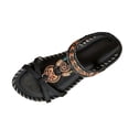 thumbnail image 6 of Xucatan Women's Beaded Bohemian Sandals, Woven Strap Flat Slides with Rhinestone Pendant, Open Toe Ethnic Beach Shoes, Versatile Summer Footwear Gift, 6 of 6