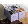 thumbnail image 6 of Sorbus 13 Inch Collapsible Fabric Storage Cubes, 8 Foldable Baskets for Organizing for Closet, Shelves, Clothes, Toys, Books, Pastel Purple, 6 of 7