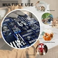 thumbnail image 3 of Police Blanket Flannel Throw Blanket Retirement for Dad Husband Son Boyfriend Snuggle Portable All Seasons Super Soft Bed Sofa Couch Foldable Unisex 100x130 Blue 40x50, 3 of 6