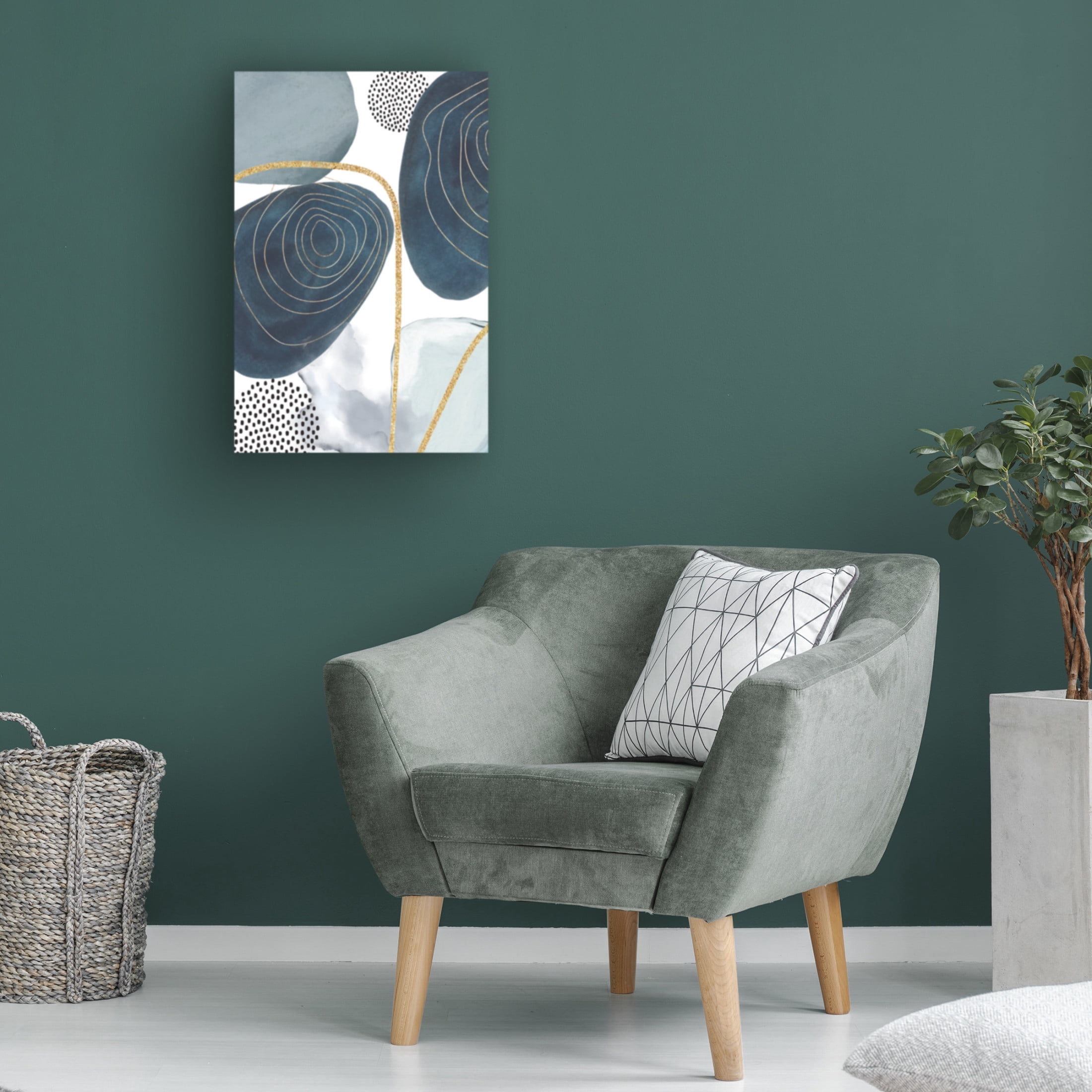 Trademark Fine Art Sally Ann Moss Shapley Blue 3 Canvas Wall Art