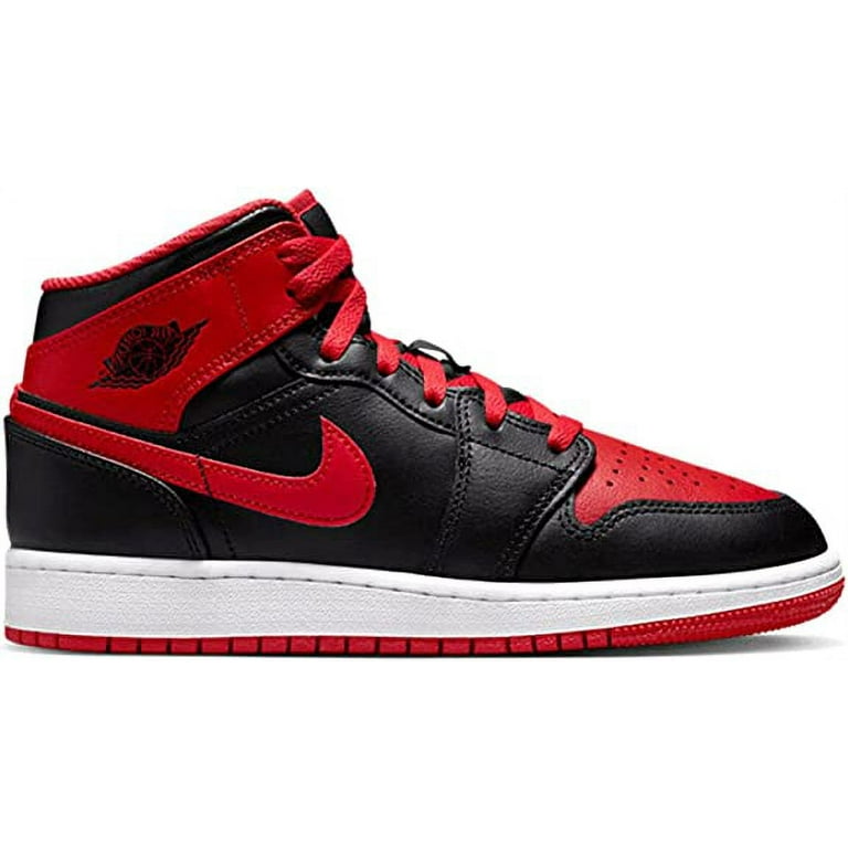 jordan 1 black fire red mid