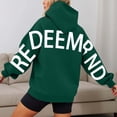 thumbnail image 2 of Womens Back Letter Print Hoodies Fashion Oversize Long Sleeve Loose Hooded Sweatshirt y2k Casual Sweatshirts With Pocket, 2 of 7