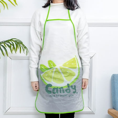 

Cooking Apron Cute Cartoon Fruit Printed Pvc Waterproof Oil Proof Creative Apron