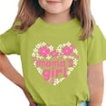 thumbnail image 1 of Zpanxa T-Shirts d'Été pour Filles Imprimé de la Fête de l'Indépendance Col Rond Manches Courtes Haut Polyester Spandex 12-13 Ans, 1 of 6