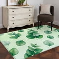 thumbnail image 3 of Eucalyptus Leaves Area Rugs 3'x5', Washable Small Throw Rugs for Living Room Bedroom, Sage Green Weeping Leaf Plants Spring Indoor Outdoor Rug Non-Slip Low Pile Carpet Runner Reversible Floor Mats, 3 of 8