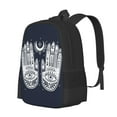 thumbnail image 2 of DouZhe Lightweight Backpack, Bohemian Evil Eye Hamsa Hand Moon Prints Travel Outdoor Hiking Bag School Bookbag Casual Daypack Backpacks for Women Men, 2 of 7
