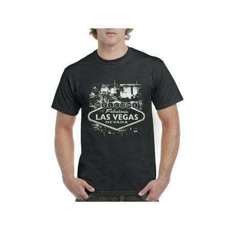 Las Vegas Cat - Welcome to Las Vegas Nevada Men's Short Sleeve T-Shirt