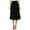 Black, variant on Women's A-Line Casual Flared High Waist Elastic Band Solid Midi Skirt