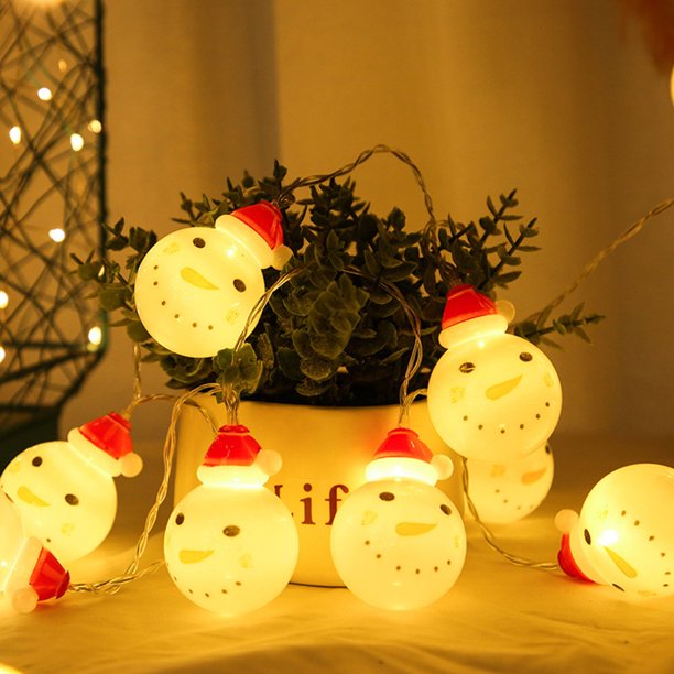 Lámpara Guirnalda de luces LED de árbol de Navidad adornos navideños de Ehuebsd Papá Noel en miniatura para el hogar 236m