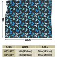thumbnail image 3 of Butterfly Throw Blanket Beautiful Blue Butterfly Blanket Ultra Soft Flannel Butterflies Lightweight Cozy Blankets Gifts for Bed Couch Sofa Kids Adults 60"X50", 3 of 6