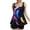 Multicolor-08, variant on Lopeceal Two Piece High Neck Tankini Swimsuits for Women Tankini Bathing Suits Tops with Boyshorts Sleeveless Halter Swimwear