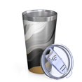thumbnail image 2 of 16oz Tumblers Black White Gold Marble Pattern Stainless Steel Vacuum Insulated Double Wall Travel Tumbler Cups Mug with Lid and Straw,Cleaning Brush for Coffee,Tea, 2 of 4