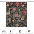 thumbnail image 2 of Boho Vintage Floral Shower Curtain for Bathroom with 12Hooks, Polyester Fabric Thick Shower Curtain Washable Waterproof Curtain, 2 of 6