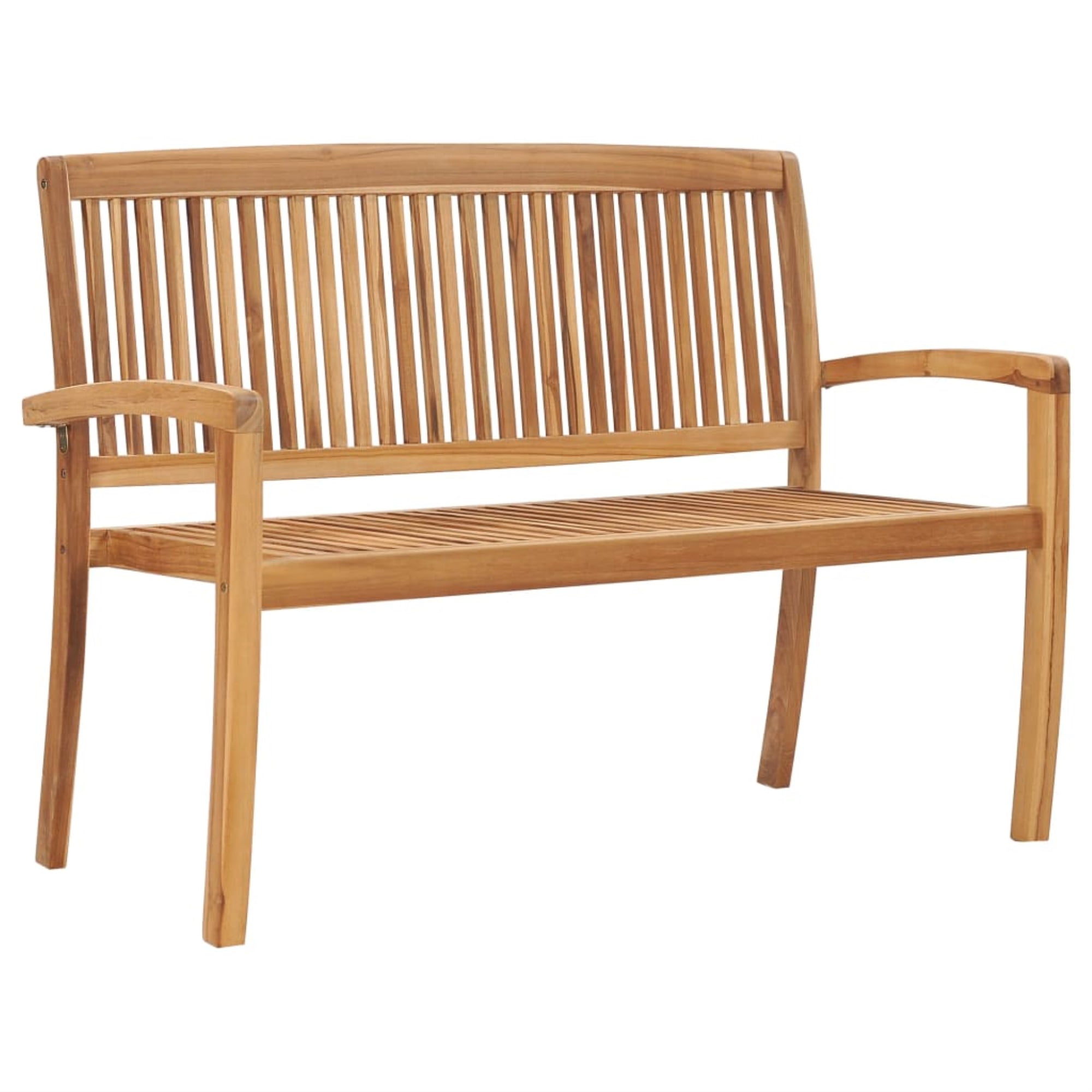 vidaXL Solid Teak Garden Bench Outdoor Wooden 2 Seater Patio Park Furniture 