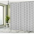 thumbnail image 5 of Ambesonne Pasiley Shower Curtain, Achromatic Oriental Motifs, 69"Wx70"L, White and Charcoal Grey, 5 of 5