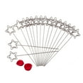 thumbnail image 5 of Place Card Holder Pick,50PCS Silver Metal Clamp Wires Photo Card Picture Memo Paper Note Display Clip Holders For DIY Craft and Gift Making, Note Memo Holder(Silver),Star Shape, 5 of 7