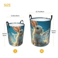 thumbnail image 3 of Picia Cute Angel Winged Rabbit Large Laundry Basket, Waterproof, Freestanding Laundry Hamper, Collapsible Tall Clothes Hamper with Extended Handles-, 3 of 8