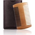 thumbnail image 1 of Peine para Barba CHAO Madera de Durazno con Funda de Cuero, 1 of 5