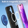 thumbnail image 4 of Compatible with Magsafe for iPhone 16 Plus Case, Silicone + PC Case, Stylish Colorful Point Print Shockproof Protective Cover Slim Thin Anti-Scratch Phone Case for iPhone 16 Plus - Black, 4 of 6