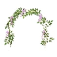 thumbnail image 1 of Guirnalda floral de enredadera artificial, guirnalda de flores de seda, decoración de hojas falsas Violeta, 1 of 9