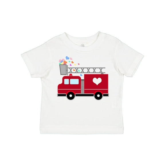 Inktastic Easter Red Firetruck with Pink Hearts Boys or Girls Toddler T-Shirt