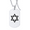 Silver, variant on Star of Daivd Necklace Religious Magen David Star Israel Jerusalem Faith Symbol Pendant Chain Stainless Steel Jewish Jewelry for Men Women, Silver