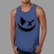 thumbnail image 1 of Ceisia Halloween Graphic Print Tank Top Men's Slim Fit Crew Neck Sleeveless Athletic Shirt Blue S Gifts, 1 of 6