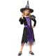 thumbnail image 2 of Disfraz de bruja para niñas, traje de fiesta de Halloween, conjunto de cosplay con sombrero, disfraz de cuento de hadas para niñas, 2 of 7
