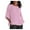 Pink, variant on CFLVAEK Cotton Linen 3 Quarter Sleeve T Shirts for Women Summer Flowy Going Out Shirt Loose Fit Crew Neck Blouse Moisture-Wicking Side Slit Plain Color Tunic Top Green M