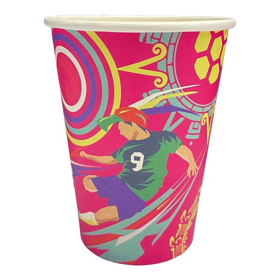 Vasos de cartón Great Value diseño mundial rosa 10 piezas