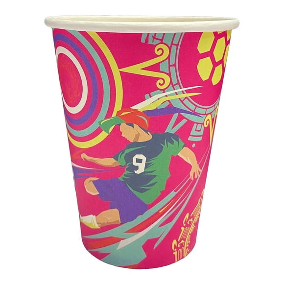 Vasos de cartón Great Value diseño mundial rosa 10 piezas