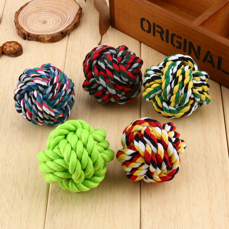 Pet Puppy Rope Dog Cottons Chews Toy Ball Play Braided Bone Knot Teeth Growth ZY,small pet apparel,small pet costume,small puppy t-shirt,plaid puppy t-shirt,small dog clothes,pet t-shirt,t shirts for